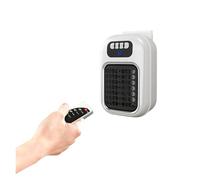 Radiateur Mural Enfichable, 400 W, Faible Puissance, avec Télécommande Et Minuterie, Radiateur Céramique Ultra-silencieux for Chambre, Salle de Bain Et Bureau(White)