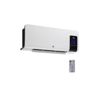 HOMCOM Radiateur soufflant mural chauffage céramique PTC - 1000 W / 2000 W oscillation minuterie avec télécommande blanc