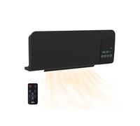 HOMCOM Radiateur Soufflant Mural Oscillation, 1000 W / 2000 W Noir | Chauffage Céramique PTC, Oscillation, Minuterie, Avec Télécommande
