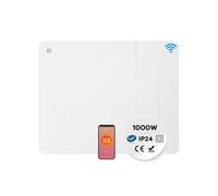 CIARRA Radiateur à Inertie Céramique et Film Chauffant 1000W - Double Technologie pour Petites Pièces (10-15m²) - WiFi, Programmateur, Sécurité Enfant - CBHTD10A-W