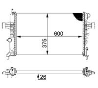 RADIATEUR OPEL ASTRA F/G 1.6-1.8 98-