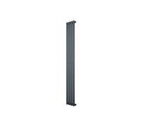 Radiateur à Colonnes Ovales 1 Panneau 1800 x 240 mm en Acier Carbone Gris Anthracite Chauffage Centrale Moderne Horizontale Monté Sur Mur Cuisine [Brosse de Nettoyage & Supports INCLUSES]