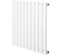 Radiateur Ovale à 1 Panneau 600 x 600 mm en Acier Blanc Horizontale Blanc