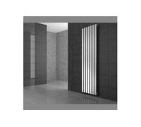 Radiateur Panneau Design Stella Non Electrique, 260 x 1800 mm, Blanc, Raccord Central, avec Garniture de Raccordement Passage au Sol et Thermostat,