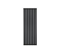 Radiateur Plat à 1 Colonne 1600 x 560 mm en Acier Noir Verticale Noir