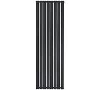 Radiateur Plat à 1 Colonne 1800 x 560 mm en Acier Noir Verticale Noir