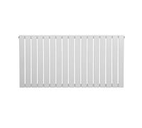 Radiateur Plat à 1 Colonne 600 x 1190 mm en Acier Blanc Horizontale