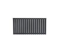 Radiateur Plat à 1 Colonne 600 x 1190 mm en Acier Gris Anthracite Horizontale