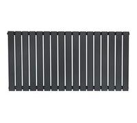 Radiateur Plat à 1 Colonne 600 x 1190 mm en Acier Gris Anthracite Horizontale Anthracite