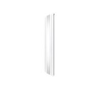 Radiateur Plat & Miroir Intégré 1800 x 425mm, Chauffage Moderne Vertical Double Colonne Acier au Carbone Blanc Brillant, Cuisine Salon Salle de Bain [Brosse, Attaches Murales & Supports INCLUS]
