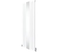 Radiateur Plat avec Miroir & Valves - 1800mm x 565mm - Blanc