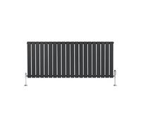 Radiateur Plat Horizontale à 1 Colonne & Vannes 600 x 1400 mm en Anthracite