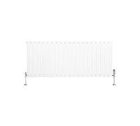 Radiateur Plat Horizontale à 1 Colonne & Vannes 600 x 1400 mm en Blanc