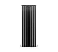 Radiateur Plat Mural 160 x 56 cm Noir Mat Pour Salle de Bain, Cuisine, Maison Moderne Design Scandinave [Kit de Fixations, Brosse de Nettoyage inclus & 15 ans de GARANTIE]