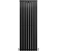 Radiateur Plat Mural 160 x 56 cm Noir Mat Pour Salle de Bain, Cuisine, Maison Moderne Design Scandinave [Kit de Fixations, Brosse de Nettoyage inclus & 15 ans de GARANTIE]