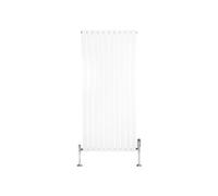 Radiateur Plat Verticale à 1 Colonne & Vannes 1600 x 700 mm en Blanc Blanc