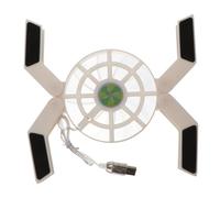 Radiateur Portable pour Ordinateur Ventilateur Large Débit, Pliable | Plastique Blanc, Style Lumineux, Dissipation Thermique, Usage Bureau, pour Travailleurs de Bureau