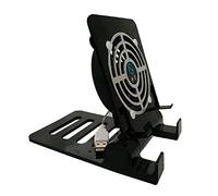 Radiateur portable pour téléphone portable - Support réglable - Dissipateur thermique semi-conducteur avec ventilateur de refroidissement - Noir