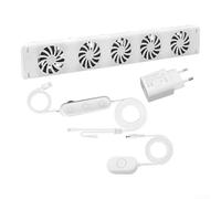Radiateur pour radiateur avec contrôle automatique de la température, ventilateur silencieux pour répartition de la chaleur, chauffage économe en énergie, kit d'extension de chauffage 50 m³/h, blanc