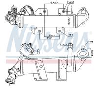 Radiateur, réaspiration des gaz d'échappement NISSENS 989287
