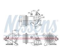Radiateur, réaspiration des gaz d'échappement NISSENS NIS 989424