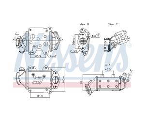 Radiateur, réaspiration des gaz d'échappement NISSENS NIS 989457