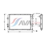 Radiateur, refroidissement du moteur AVA QUALITY COOLING RTA2264