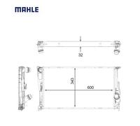 Radiateur, refroidissement du moteur MAHLE CR 1923 000P