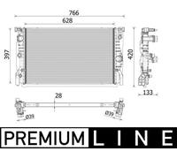 Radiateur, refroidissement du moteur MAHLE CR 2223 000P BMW 17118474824