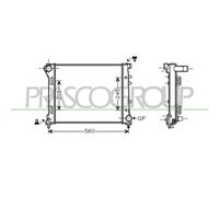 Radiateur Refroidissement Du Moteur Prasco FD008R002 Aq pour Fiat Ford
