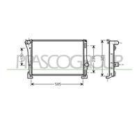 Radiateur Refroidissement Du Moteur Prasco FT133R008 Prascoselection pour Fiat