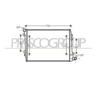 Radiateur Refroidissement Du Moteur Prasco SK024R007 Prascoselection pour Seat