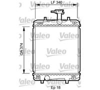 Radiateur de moteur - VALEO - 735072 - RAD MOT PSA C1, 107, 108 / TOYOTA Aygo