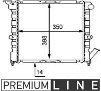 Radiateur Refroidissement moteur Cartouche filtrante MAHLE pour RENAULT RAPID