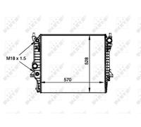 Radiateur, Refroidissement Moteur Centre pour Jaguar Daimler S-TYPE Top Eight XF
