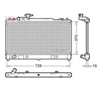 Radiateur, refroidissement moteur DENSO DRM44033