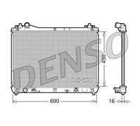 Radiateur d'eau DRM47017 DENSO pour SUZUKI GRAND VITARA II