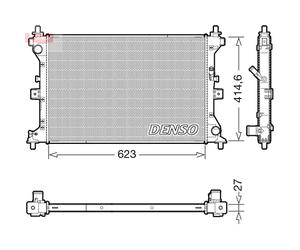 Radiateur, refroidissement moteur DENSO DRM47039