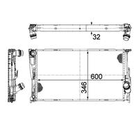 Radiateur, refroidissement moteur MAHLE CR 1084 000P