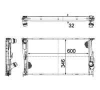 Radiateur, refroidissement moteur MAHLE CR 1085 000P