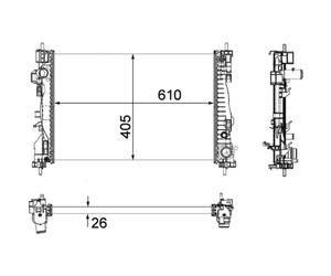 Radiateur, refroidissement moteur MAHLE CR 1178 000P