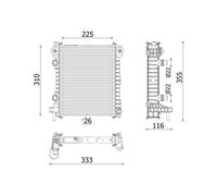 Radiateur, refroidissement moteur MAHLE CR 2707 000P