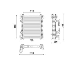 Radiateur, refroidissement moteur MAHLE CR 2707 000P