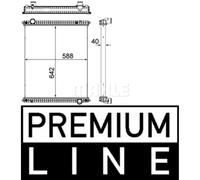 Radiateur, refroidissement moteur MAHLE CR 380 000P
