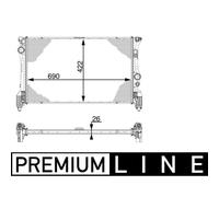 Radiateur, refroidissement moteur MAHLE CR 931 000P