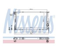 Nissens Radiateur d'eau 60832 Grille de radiateur soudée pour BMW X1 3 Coupé 3