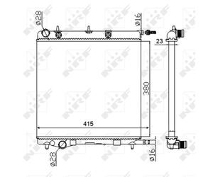 Radiateur, refroidissement moteur NRF 50430A