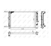 Radiateur, refroidissement moteur NRF 529504A