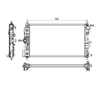 Radiateur, refroidissement moteur NRF 53131