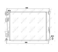 Radiateur, refroidissement moteur NRF 53166